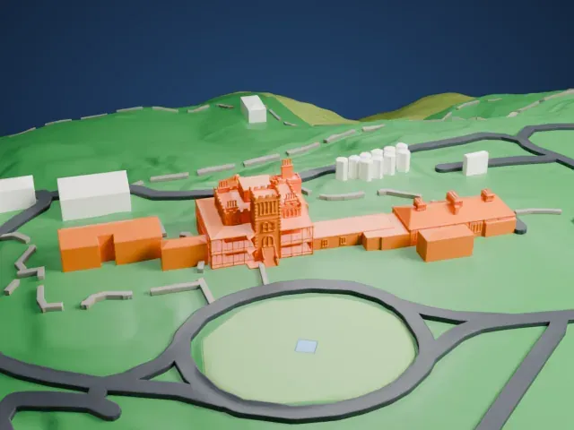 Larnach Castle model, West view