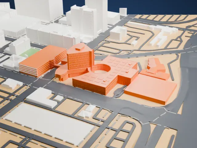 Las Vegas City Hall (1973) model, East view