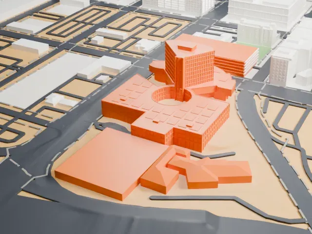 Las Vegas City Hall (1973) model, North view