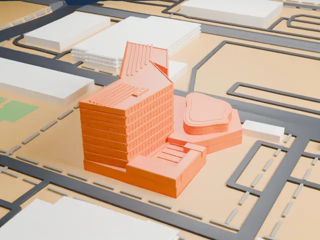 Las Vegas City Hall model, East view