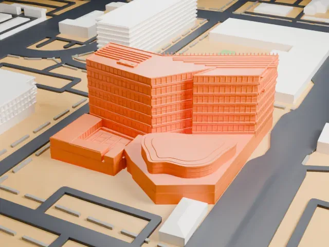 Las Vegas City Hall model, North view