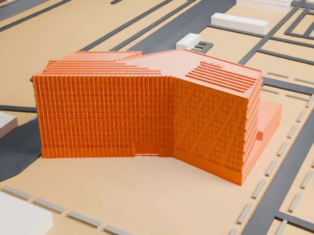 Las Vegas City Hall model, South view