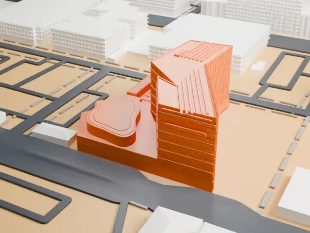 Las Vegas City Hall model, West view