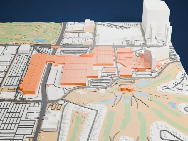 Las Vegas Convention Center model, East view