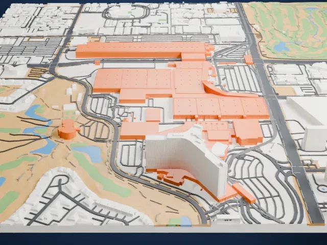 Las Vegas Convention Center model, North view