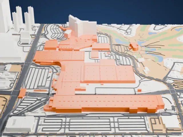 Las Vegas Convention Center model, South view