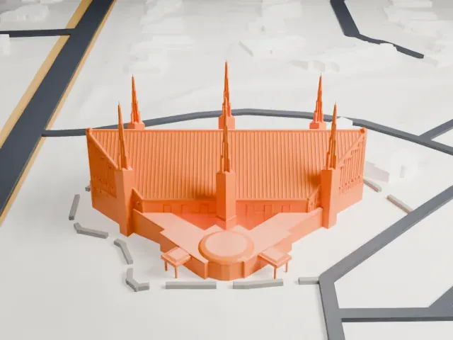 Las Vegas Nevada Temple model, East view