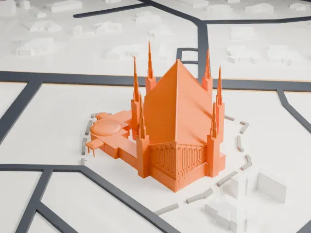 Las Vegas Nevada Temple model, North view