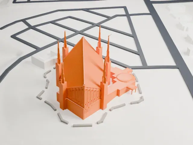 Las Vegas Nevada Temple model, South view