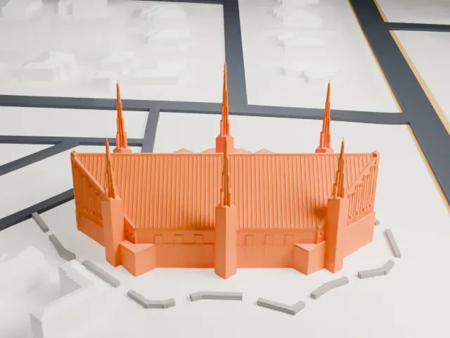 Las Vegas Nevada Temple model, West view