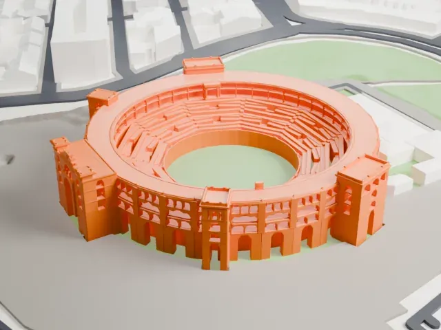 Las Ventas model, East view