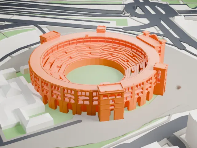 Las Ventas model, West view