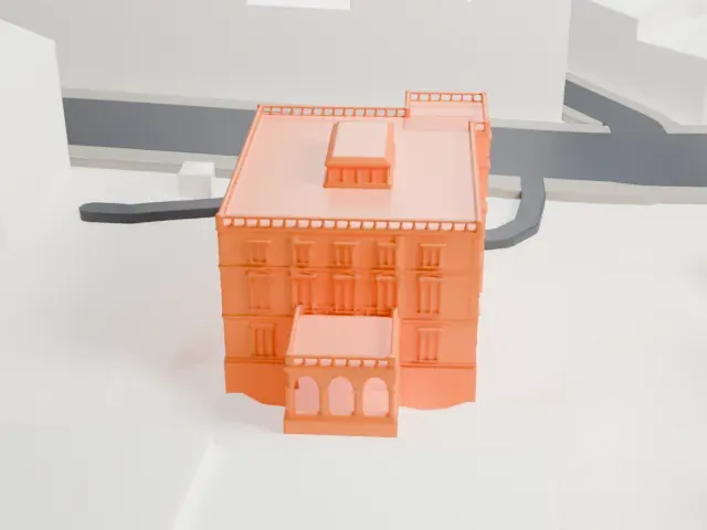 Lázaro Galdiano Museum model, East view