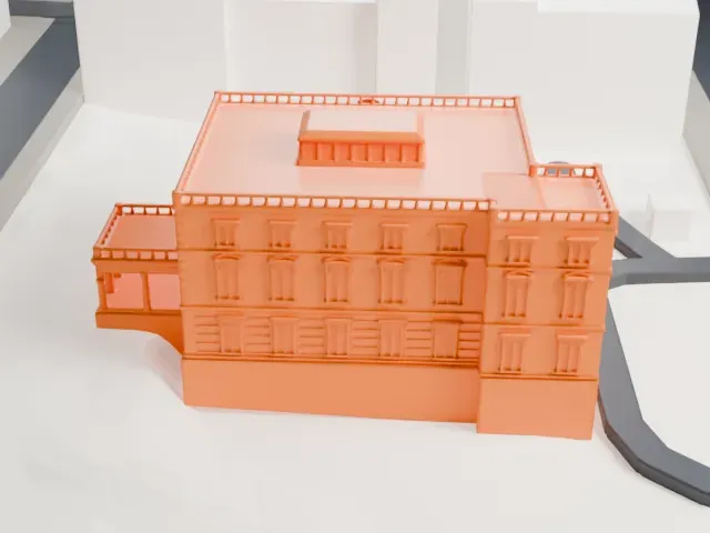 Lázaro Galdiano Museum model, North view