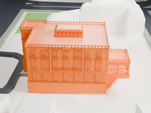 Lázaro Galdiano Museum model, South view