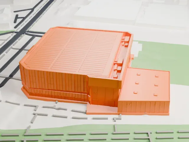 LDLC Arena model, East view