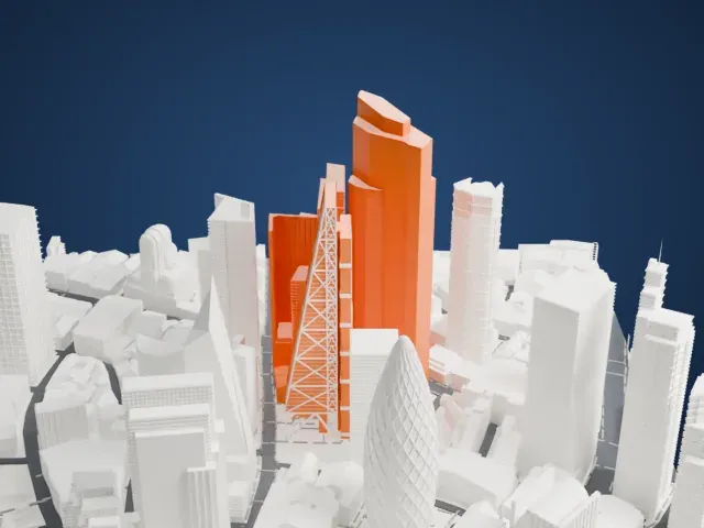 Leadenhall Building model, East view