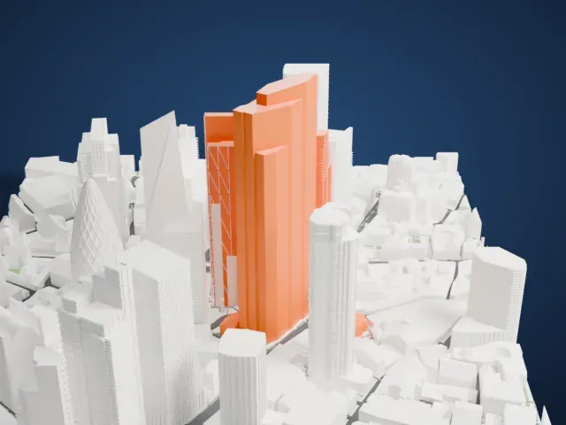Leadenhall Building model, North view