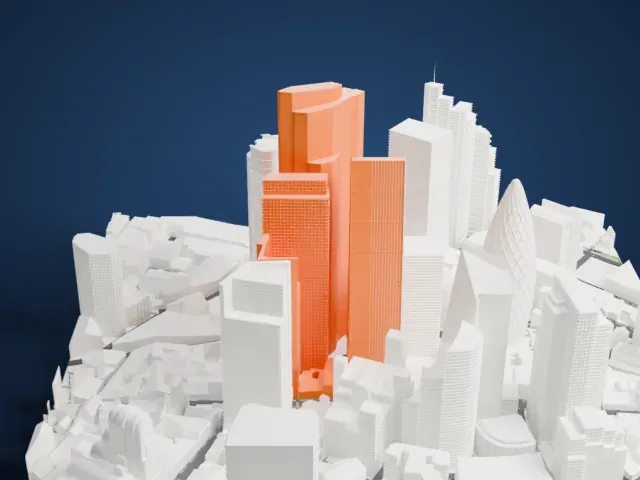 Leadenhall Building model, South view