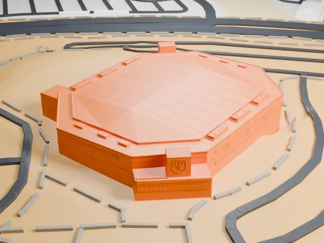 Lee's Family Forum model, South view