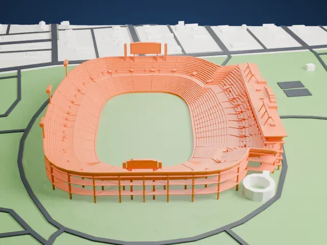 Legion Field model, North view