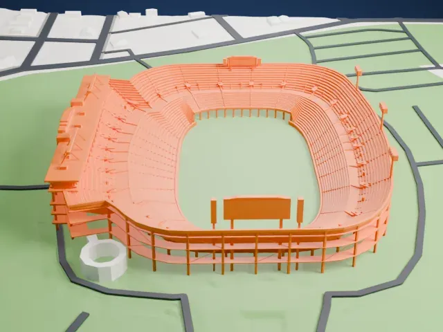 Legion Field model, South view
