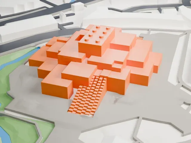 LEGO House model, East view