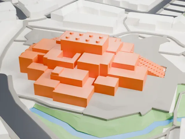 LEGO House model, South view