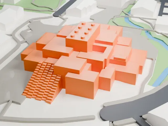 LEGO House model, West view