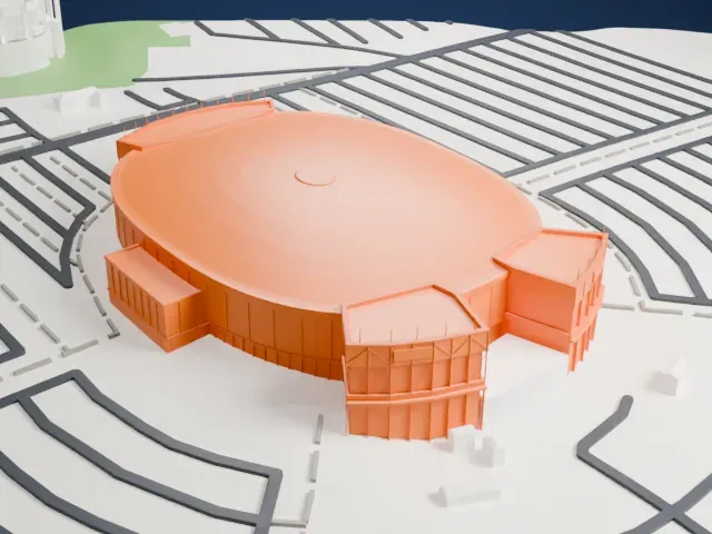 Lenovo Center model, North view