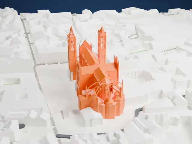 León Cathedral model, East view