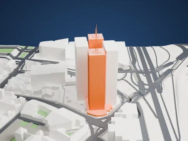 Les Mercuriales model, North view