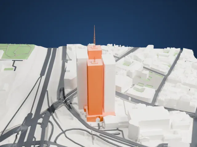 Les Mercuriales model, South view