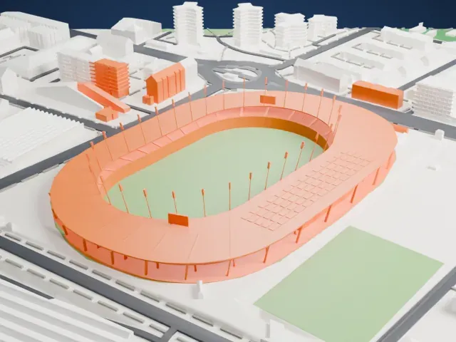 Letzigrund model, North view