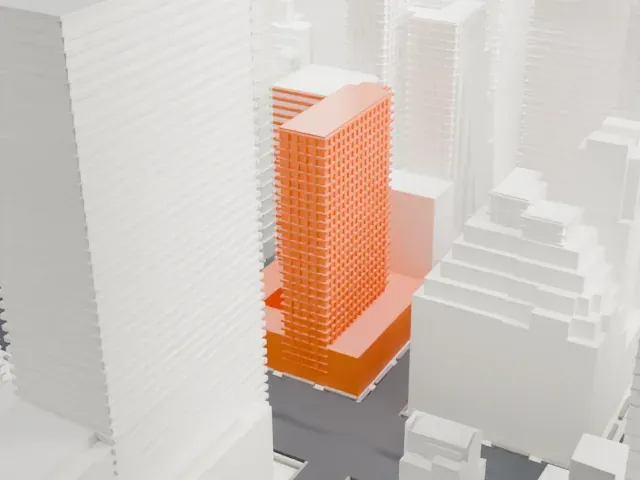 Lever House model, East view