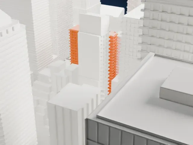 Lever House model, North view