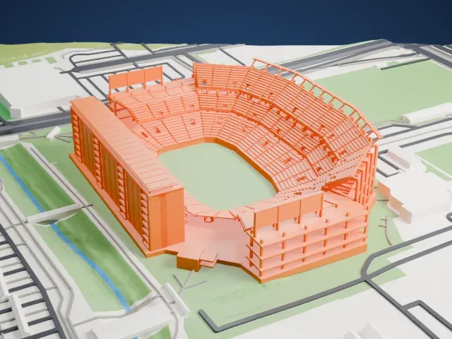 Levi's Stadium model, South view