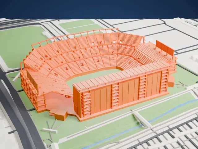 Levi's Stadium model, West view