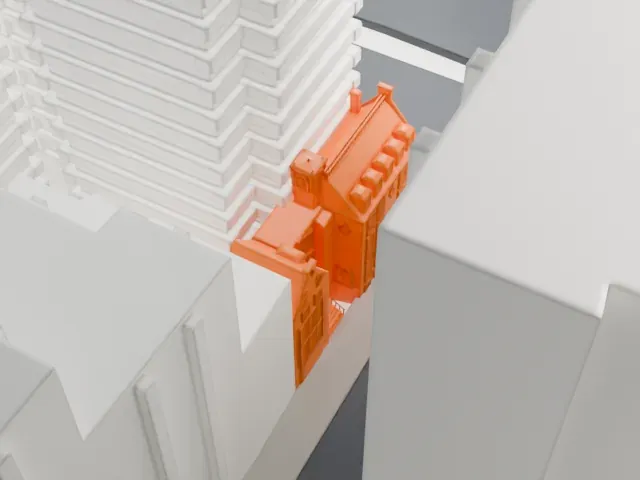 Lewis G. Morris House model, East view