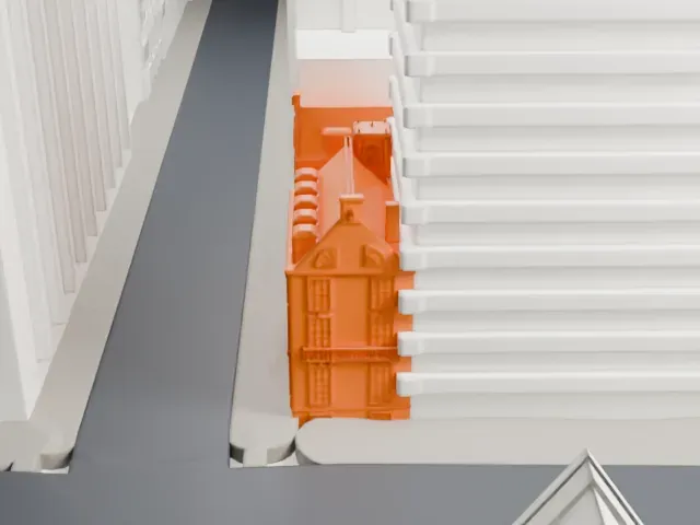 Lewis G. Morris House model, West view