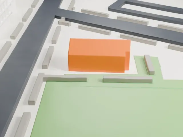 Lewis H. Latimer House model, North view