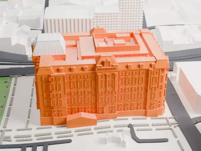 Libertad Palace model, East view
