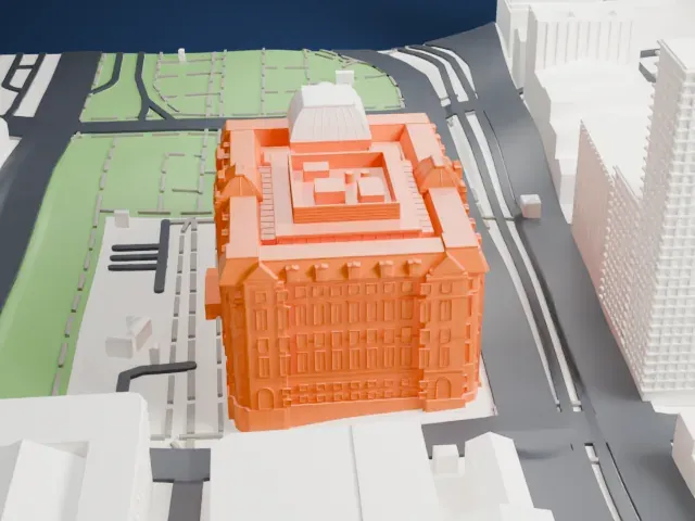Libertad Palace model, North view