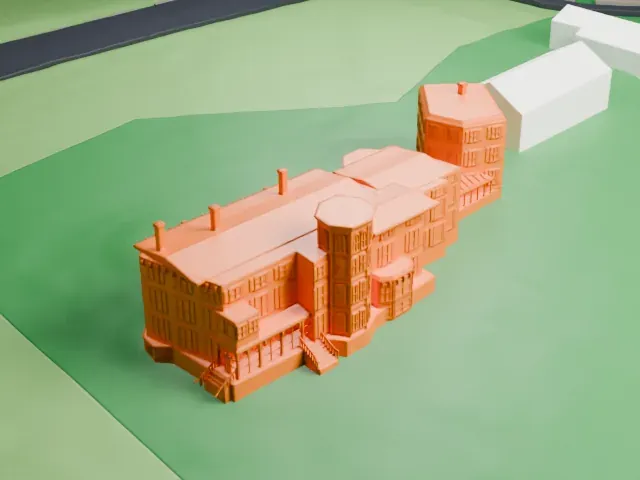 Liberty Hall, New Jersey model, East view