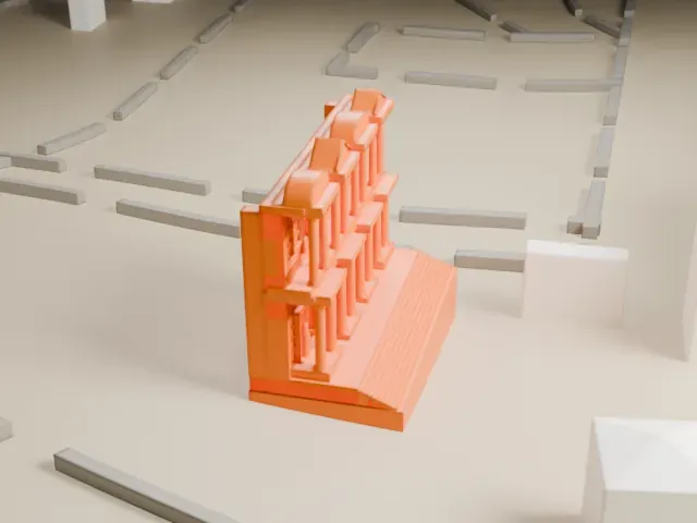 Library of Celsus model, South view