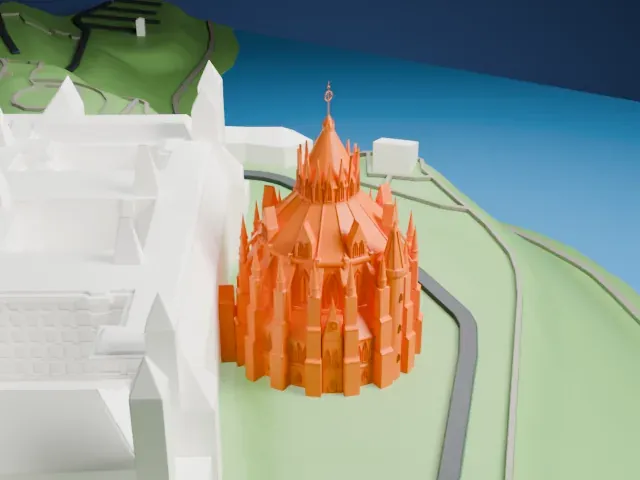 Library of Parliament model, East view