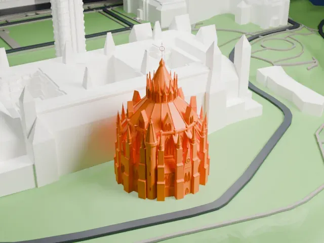 Library of Parliament model, North view