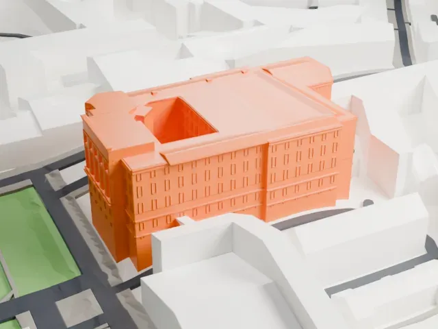 Library of the Russian Academy of Sciences model, East view