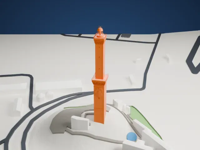 Lighthouse of Genoa model, East view