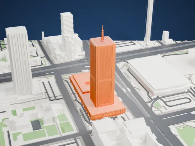 LIM Center model, East view